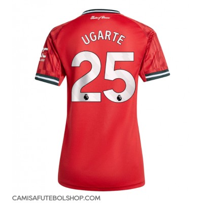 Camisa de time de futebol Manchester United Manuel Ugarte #25 Replicas 1º Equipamento Feminina 2025-26 Manga Curta Camisa de time de futebol Manchester United Manuel Ugarte #25 Replicas 1º Equipamento Feminina 2025-26 Manga Curta